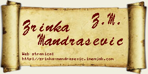 Zrinka Mandrašević vizit kartica
